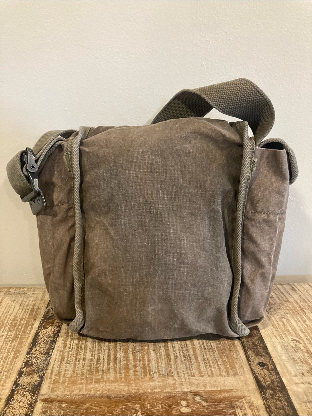 1988 US Military Fabric Shoulder Bag Olive Drab Army Stencil - Picture 3 of 16
